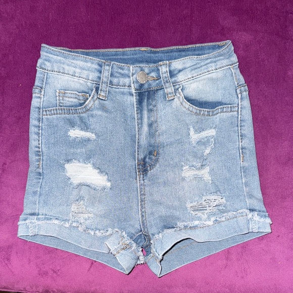 SHEIN Other - SHEIN Light Blue Distressed Jean denim Shorts